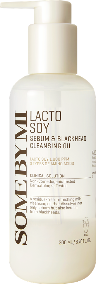 SOMEBYMI Lactosoy Sebum & Blackhead Cleansing Oil – Huile Démaquillante et Purifiante