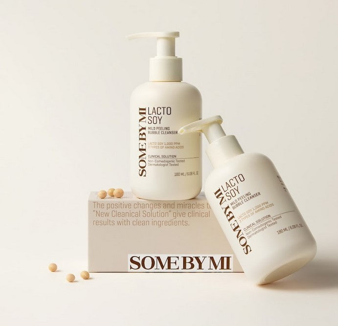 SOMEBYMI Lactosoy Mild Bubble Peeling Cleanser – Nettoyant Doux et Exfoliant
