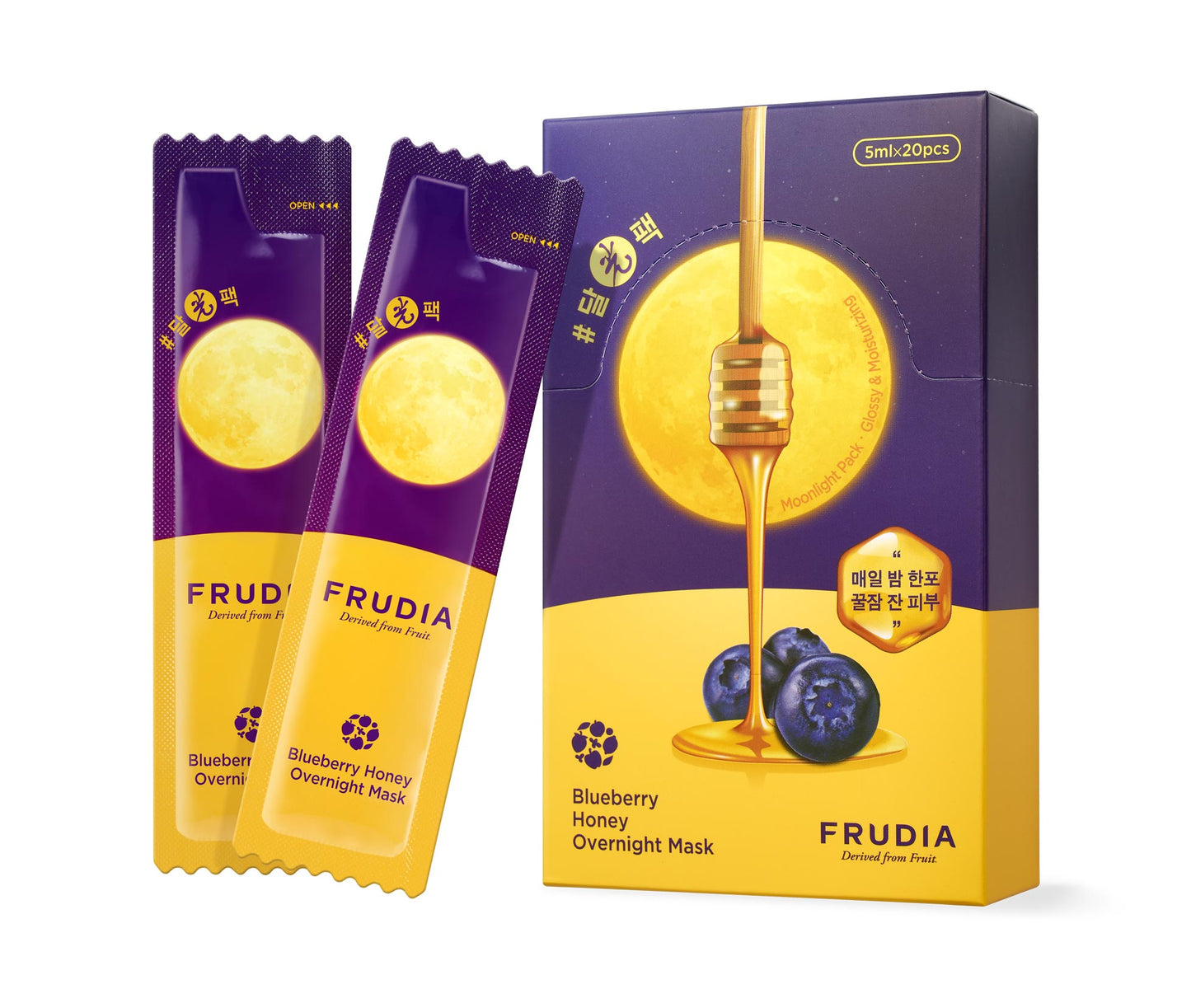 FRUDIA Blueberry Honey Overnight Mask – Masque de Nuit Hydratant à la Miel et Myrtille