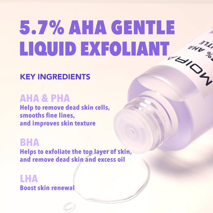 Exfoliant doux à 5,7 % d'AHA