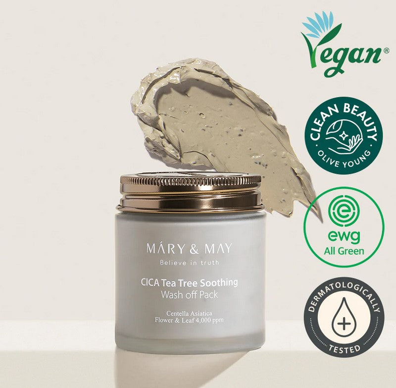 MARY&MAY Vegan CICA TeaTree Soothing Wash off Pack